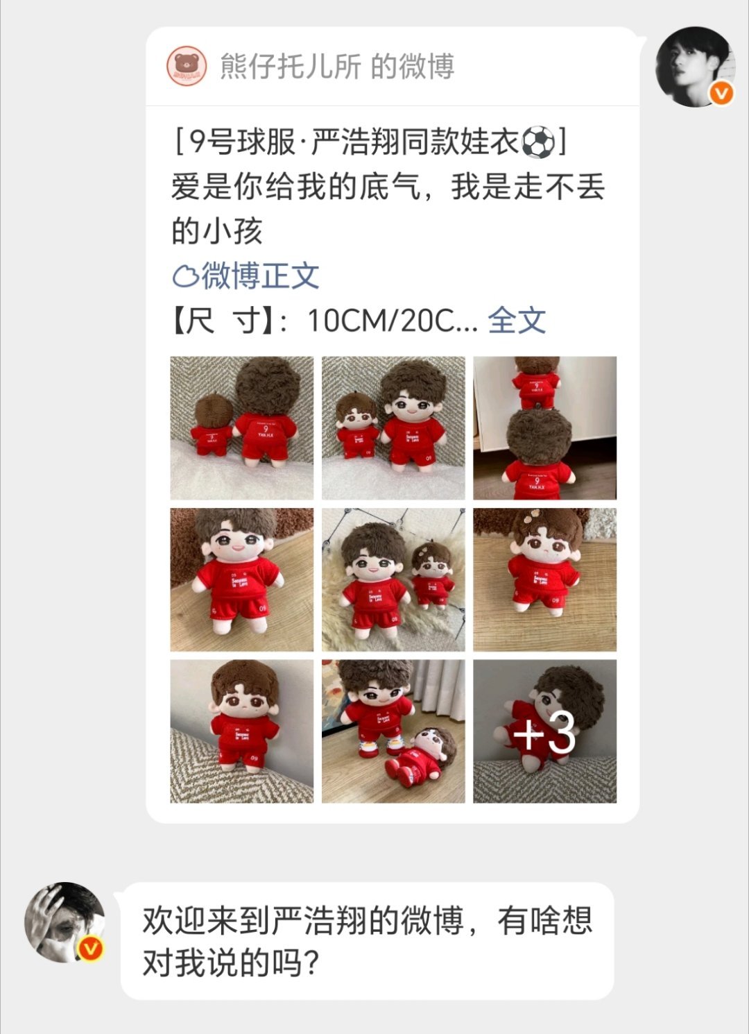 我笑死了，那天我想着说让自己不要忘记买这个娃衣就这样，手滑发给了严浩翔以后那个把