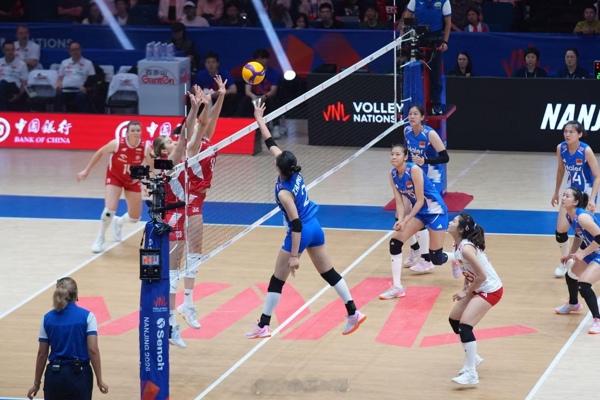 2026年世界女排联赛 中国南京站，中国女排vs波兰女排，中国女排 第三局25-
