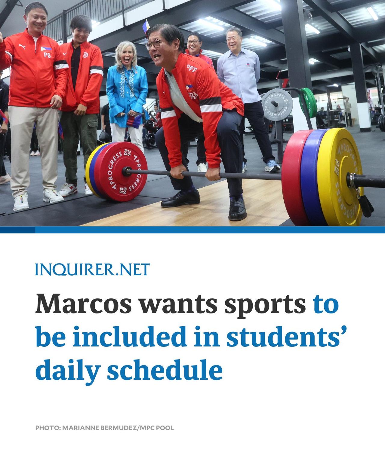 【马尼拉讯】菲律宾总统小费迪南德·马科斯11月19日在帕西格市PhilSport
