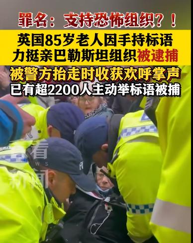 谁能想到举块标语牌能被警察架着走，11月29号英国曼彻斯特的广场上挤满了人，都是