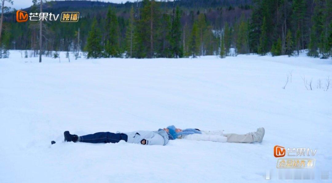 金莎孙丞潇复刻来自星星的你妻子的浪漫旅行皑皑白雪铺好浪漫布景，金莎孙丞潇在妻子旅