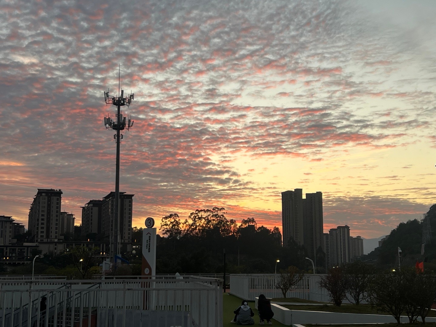 姜汁的美好生活  好久没有过来玩 给你看看我学校漂亮的天