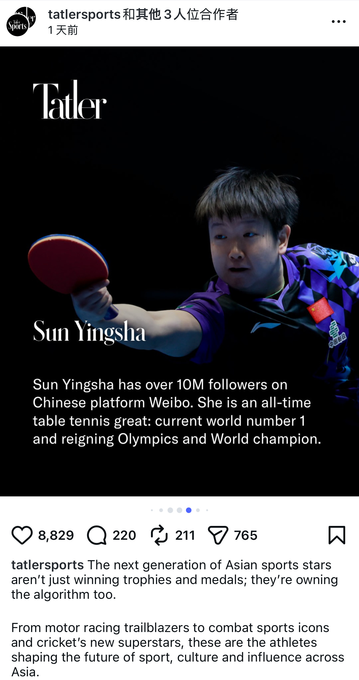 She is an all-time table tennis great 
