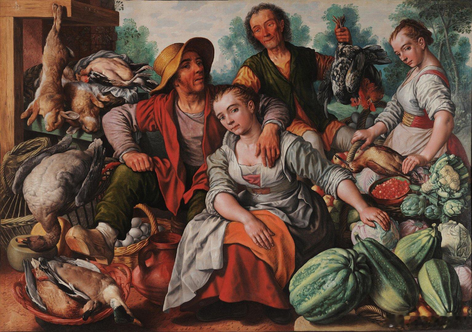 西洋历史文化鱼缸[超话]  佛兰德画家Joachim Beuckelaer(约1