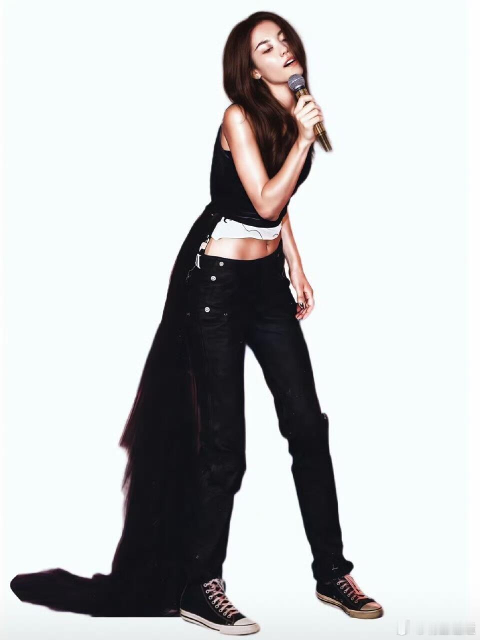 细长白直，王菲从不营销的美腿，老天奶！ 