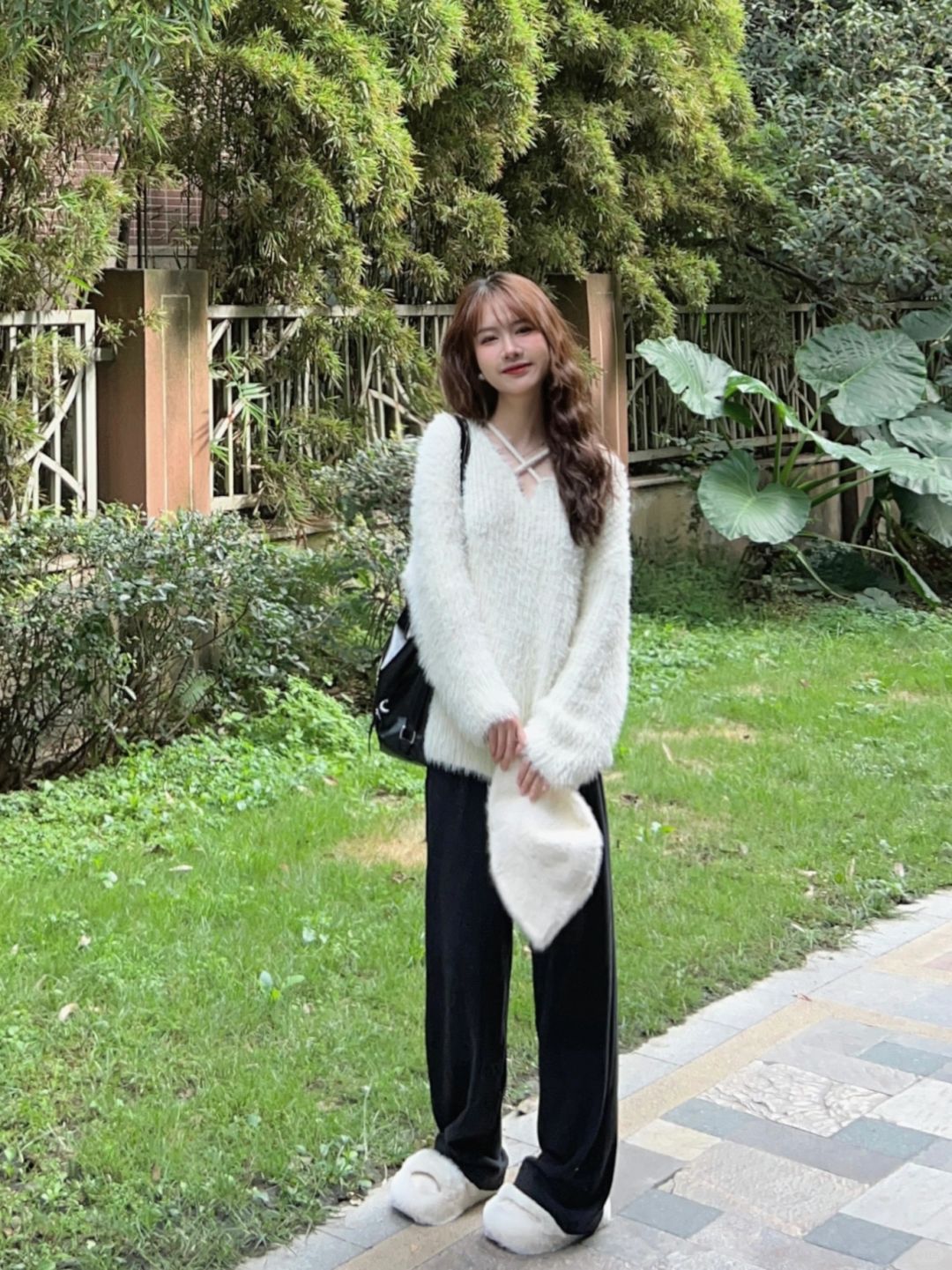 🫧舒舒服服入秋不露腿~慵懒大毛衣➕糯米裤！
