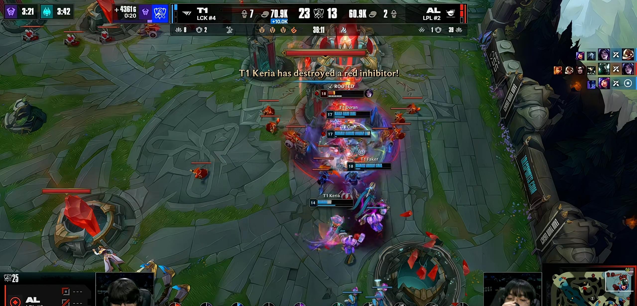 AL对战T1 从BO5打到BO3再打到BO1，听战歌了！ ​​​