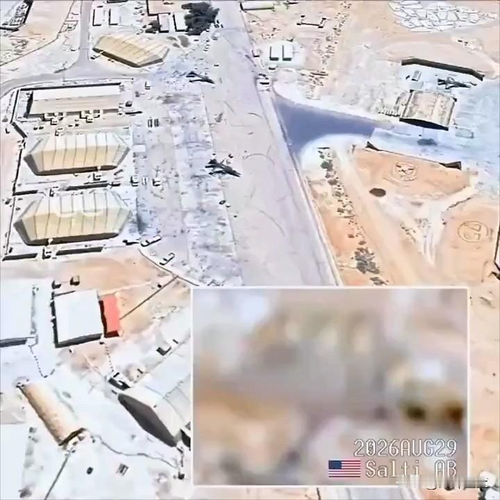 卫星图像显示，前天的伊朗导弹攻击，虽然美国竭尽全力拦截，但是约旦美军基地的F16