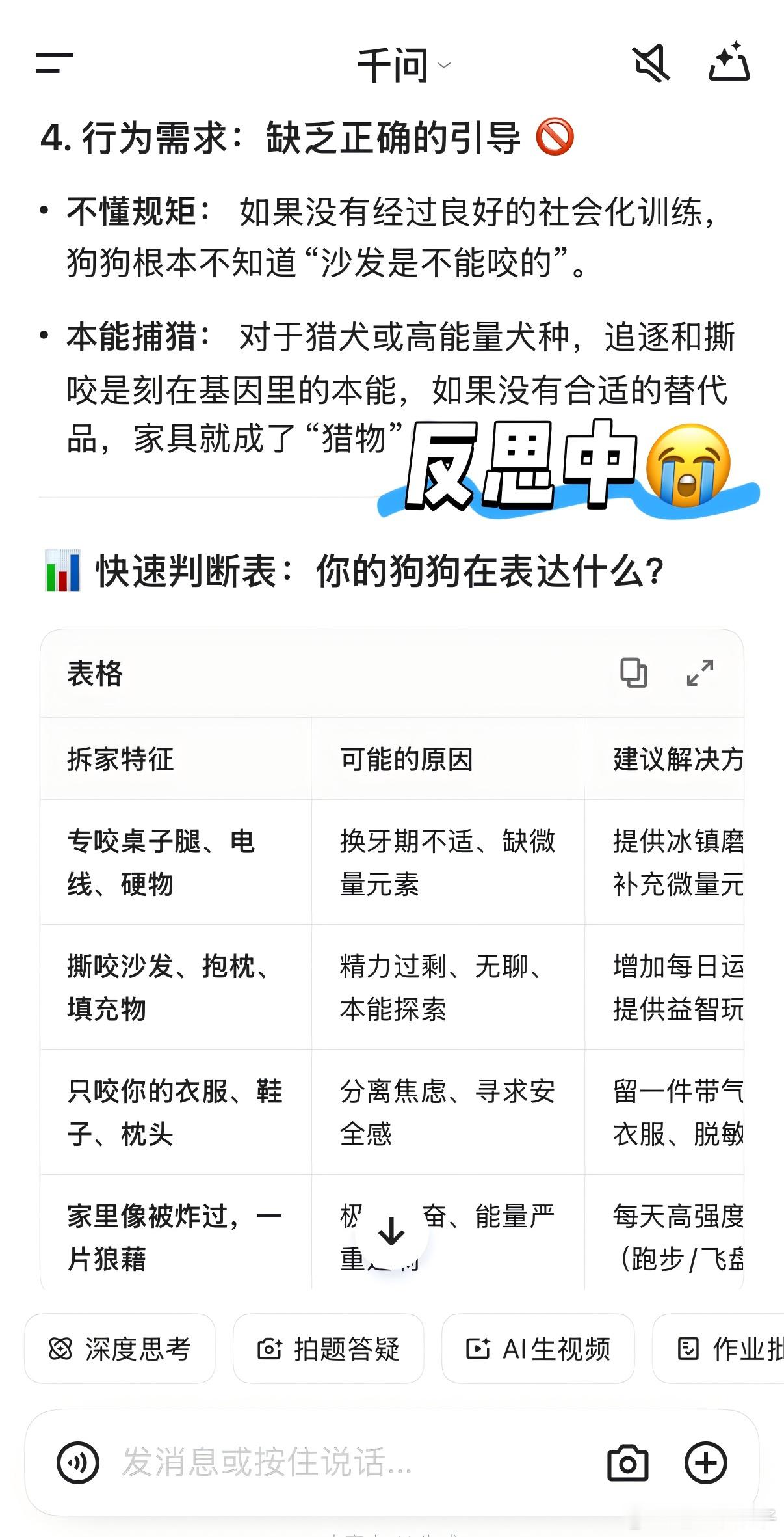 之前总骂狗子乱尿，直到在千问搜到“狗狗乱尿的深层原因”，才发现是我没教对定点，现