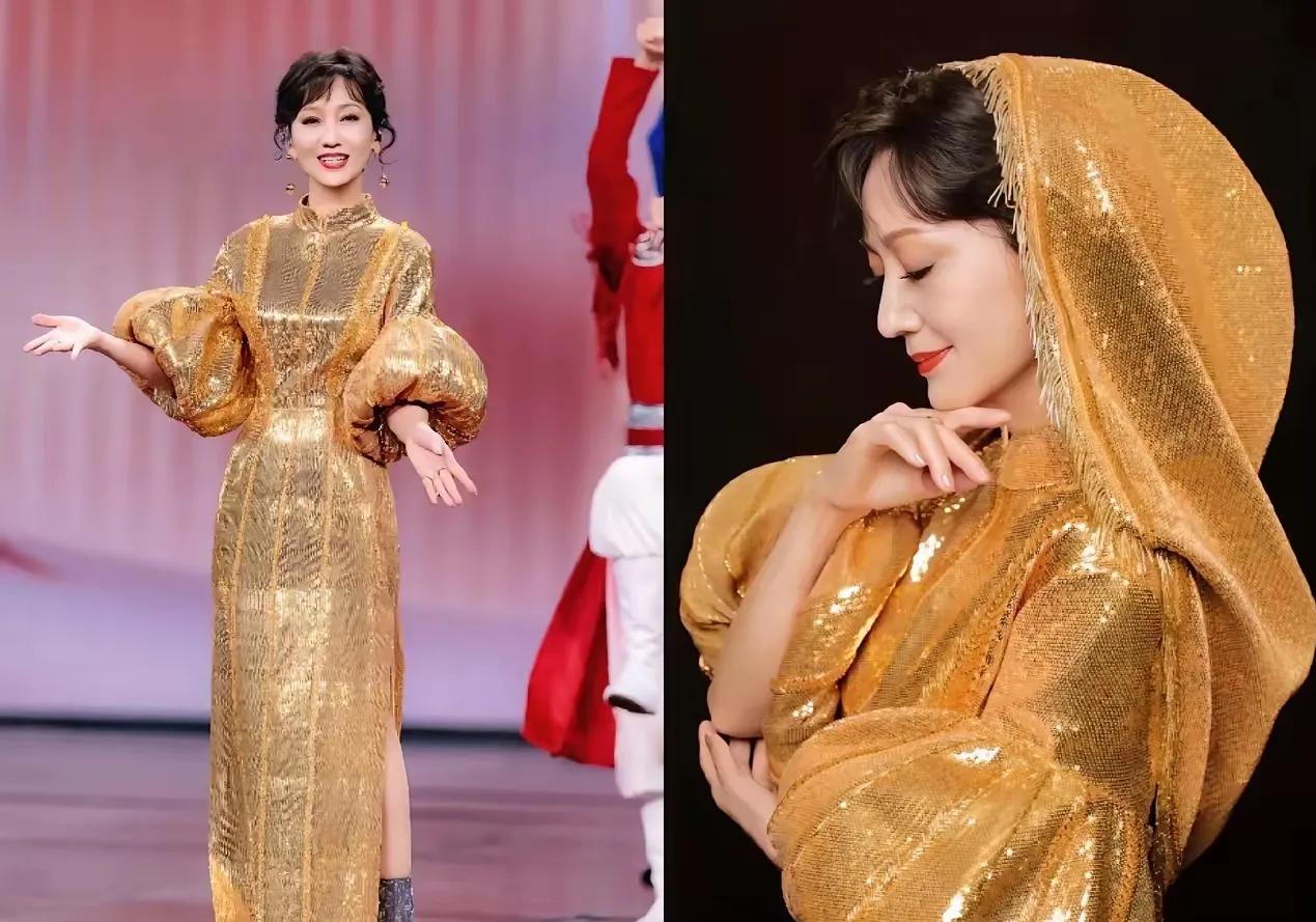 看到70岁的赵雅芝在元宵晚会上闪闪发光，突然明白什么是“岁月的馈赠”。✨
一身金