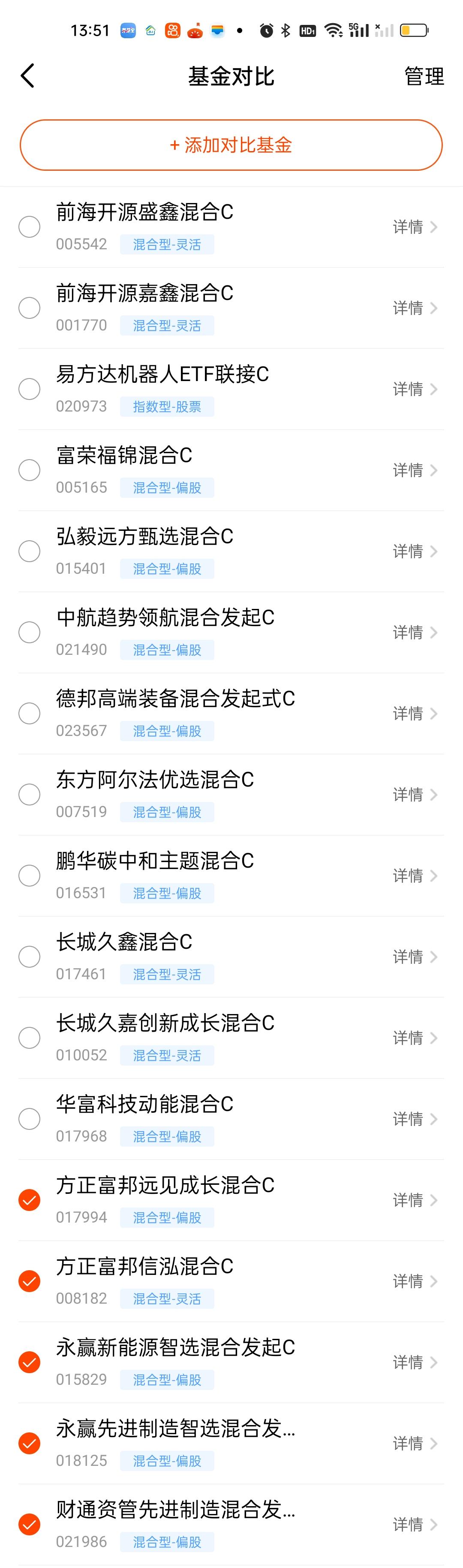 机器人板块嘉鑫起来的很快，还有方正富邦两兄弟。尽管财通资管先进制造表现依旧优秀，