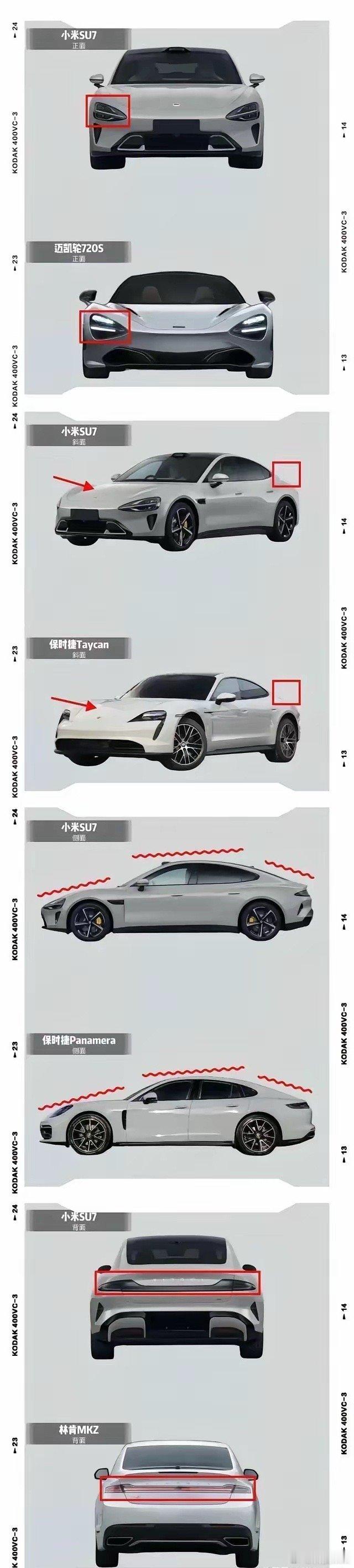 如果下图为真小米Su7的设计团队绝对是大师级的能够把那么多名车的优点融合到一辆车