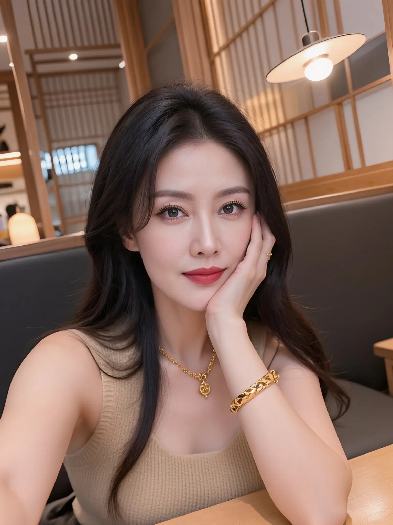 AI暖棕系自拍 ai创作