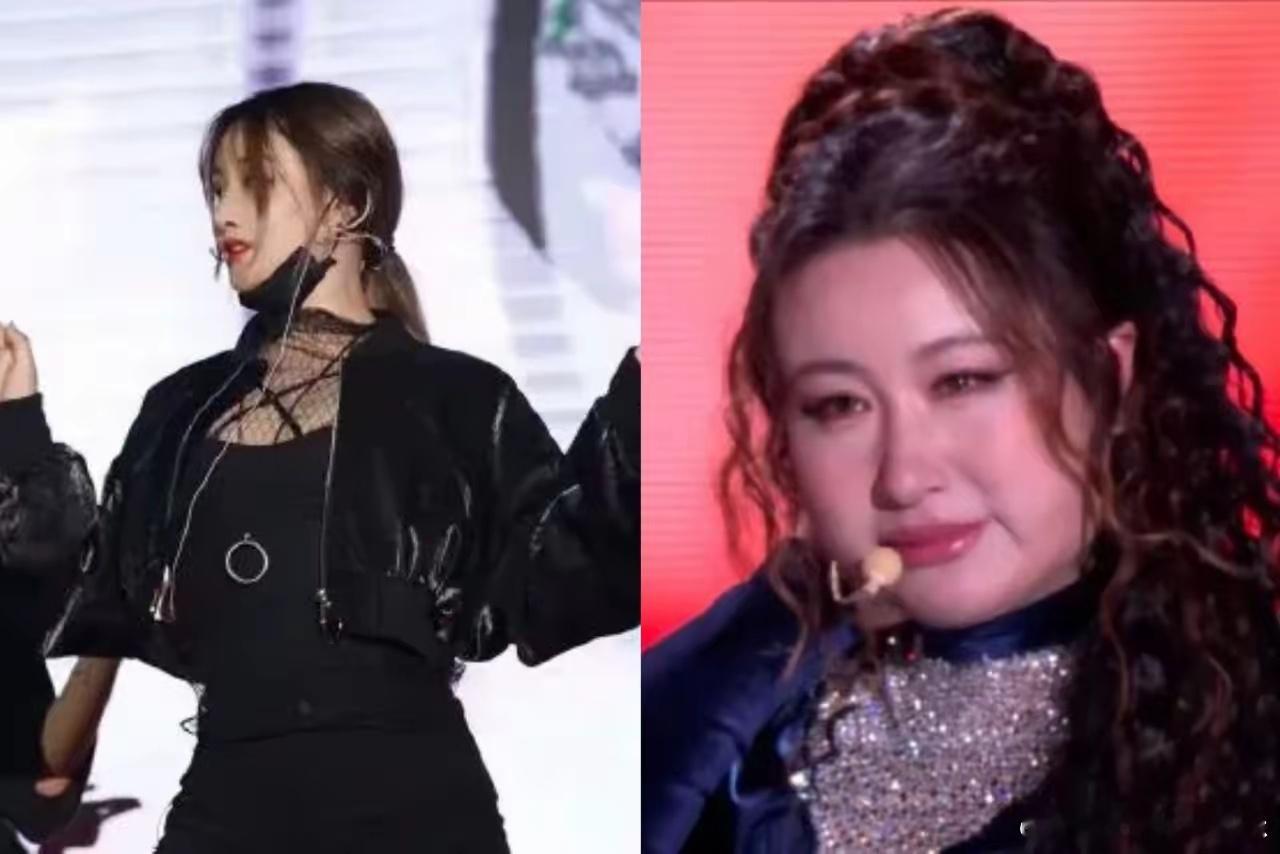 你绝对不敢想象，两张照片是同一个人。她就是在跨年晚会上，被李川求婚的锤娜丽莎。没