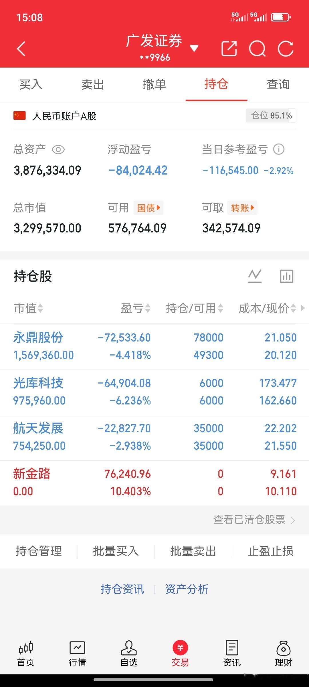 可可300万本金！！！目标到春节翻1倍欢迎各位前来验证！(第19天）暂持 :  