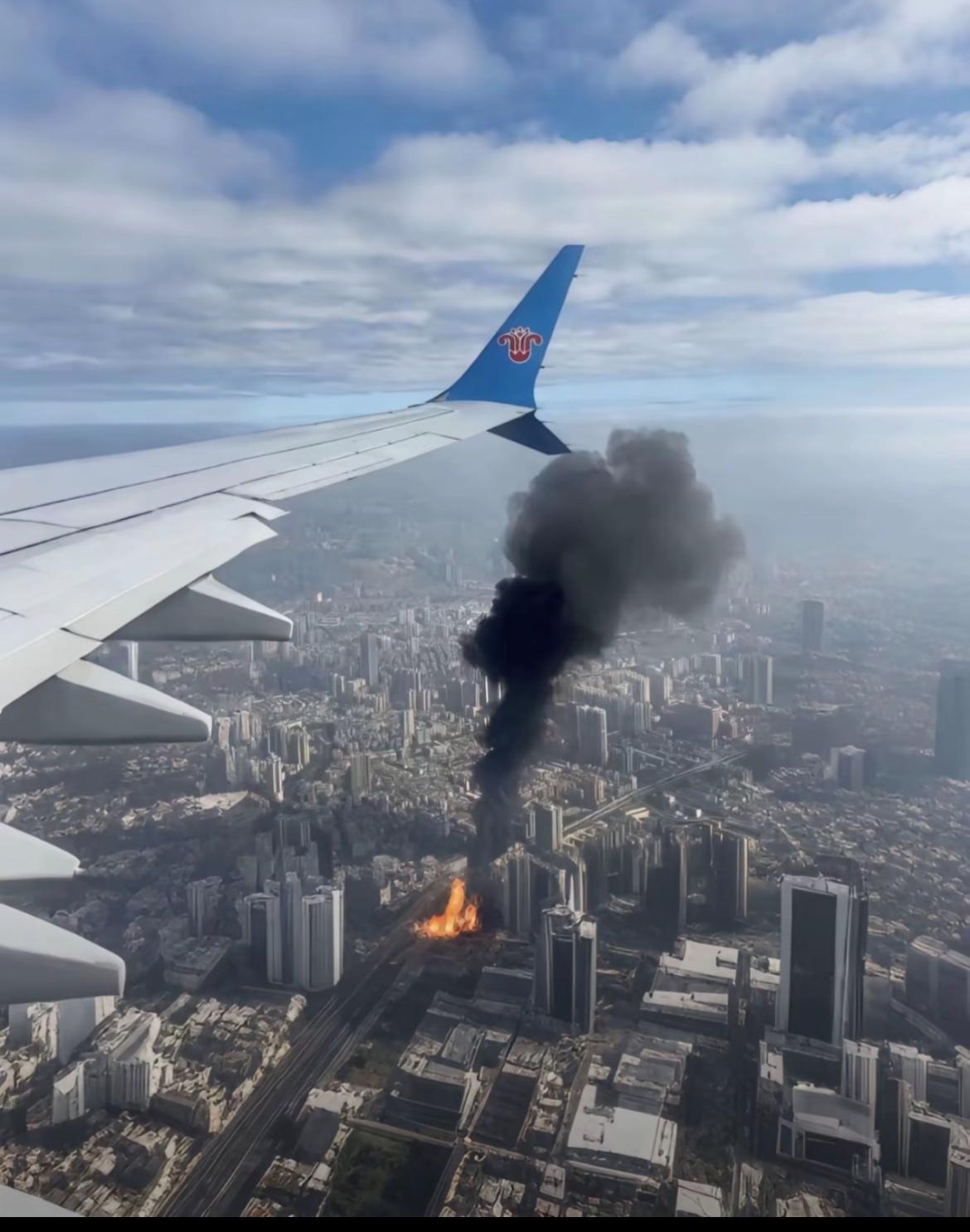 1号那天广州沙园地铁站附近火灾，从飞机上看就跟被定点扔了炸弹似的，不知道的还以为