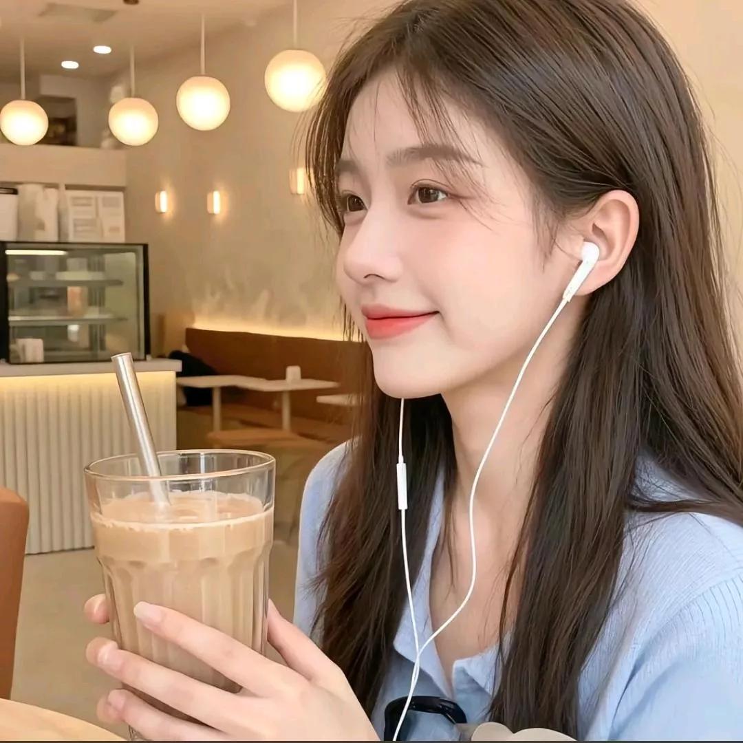 在咖啡馆享受悠闲时光，戴上耳机，沉浸在音乐的世界里。咖啡馆 秋日氛围咖啡馆 咖啡