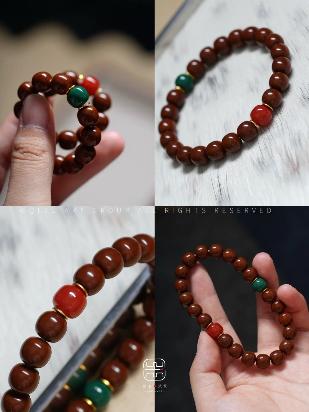 一则猴头客返｜经典红绿撞色（南红绿松石）