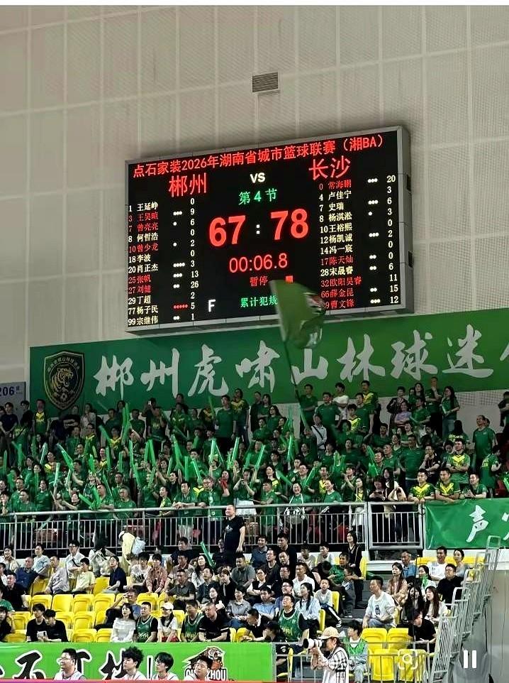 郴州队这“林中之虎”有点意思，8场比赛硬是拼下了6场胜利！

湘BA常规赛打到现