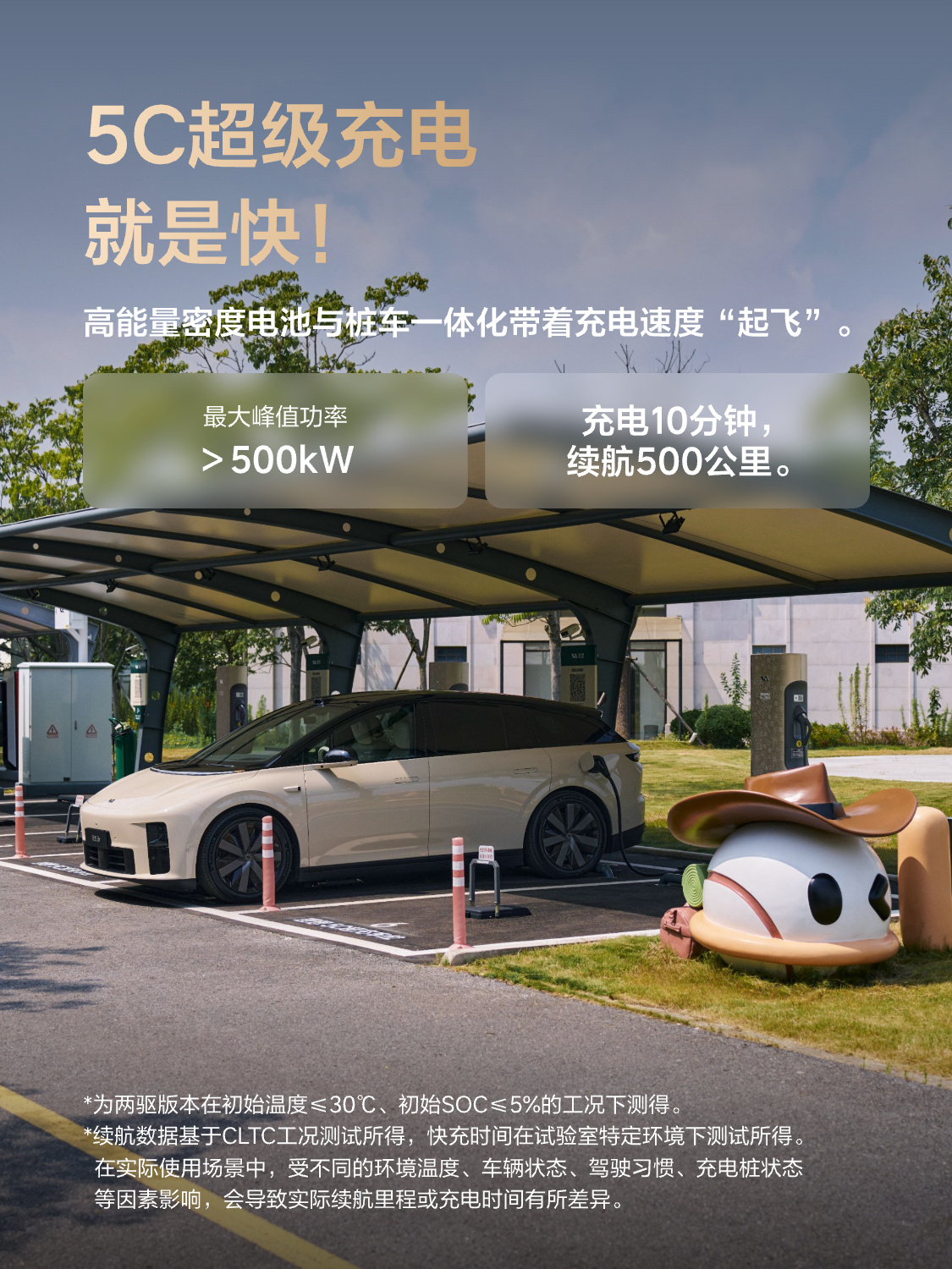 理想i6电池信息公布简单说就是：磷酸铁锂5C、最大充电峰值功率＞500kW、低温