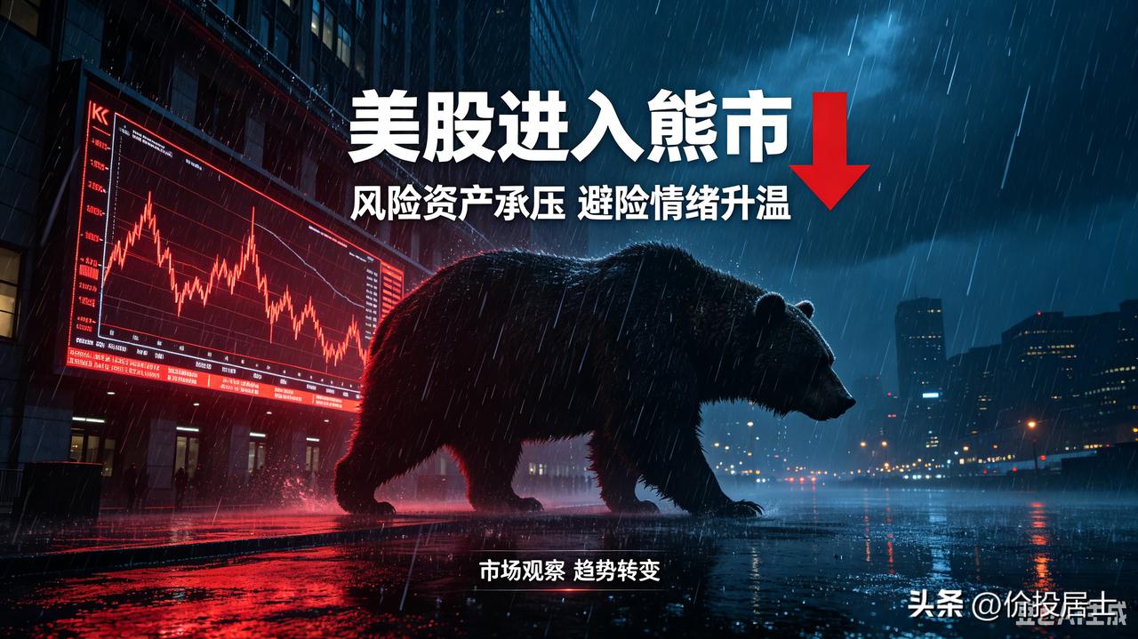 美股现在已经进入熊市了，所谓熊市也不是一下就跌到位的。原因无外乎两点，第一估值高