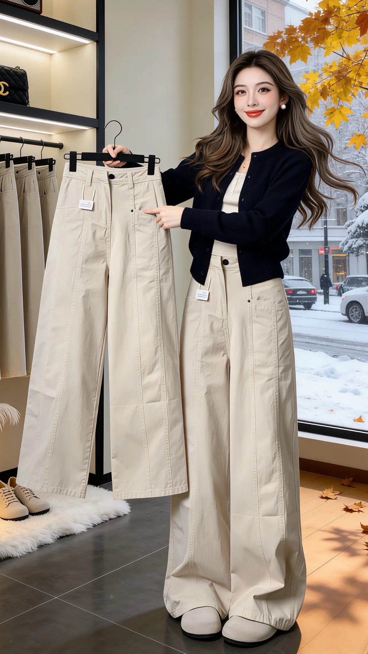 穿着得体是一种生活态度 时髦精look被我轻松拿捏 实体店女装 工装牛...