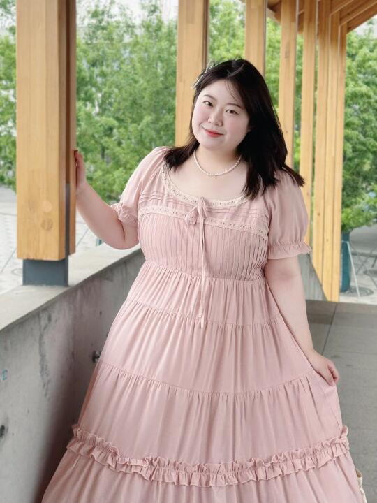 160斤粉色公主裙分享👗美丽不被定义