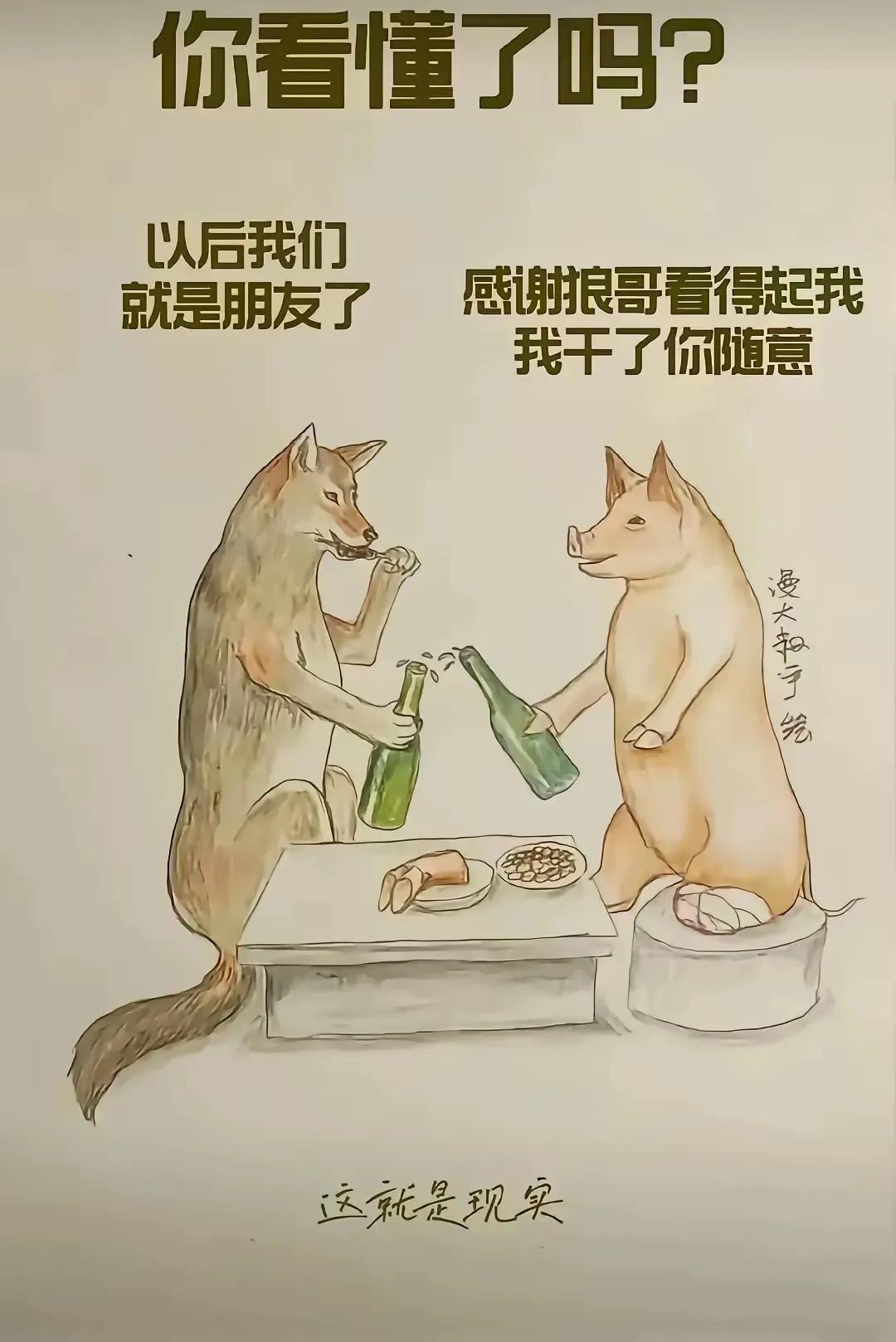 不错。狼说，你这个朋友，我认了，好朋友，以后常来往！