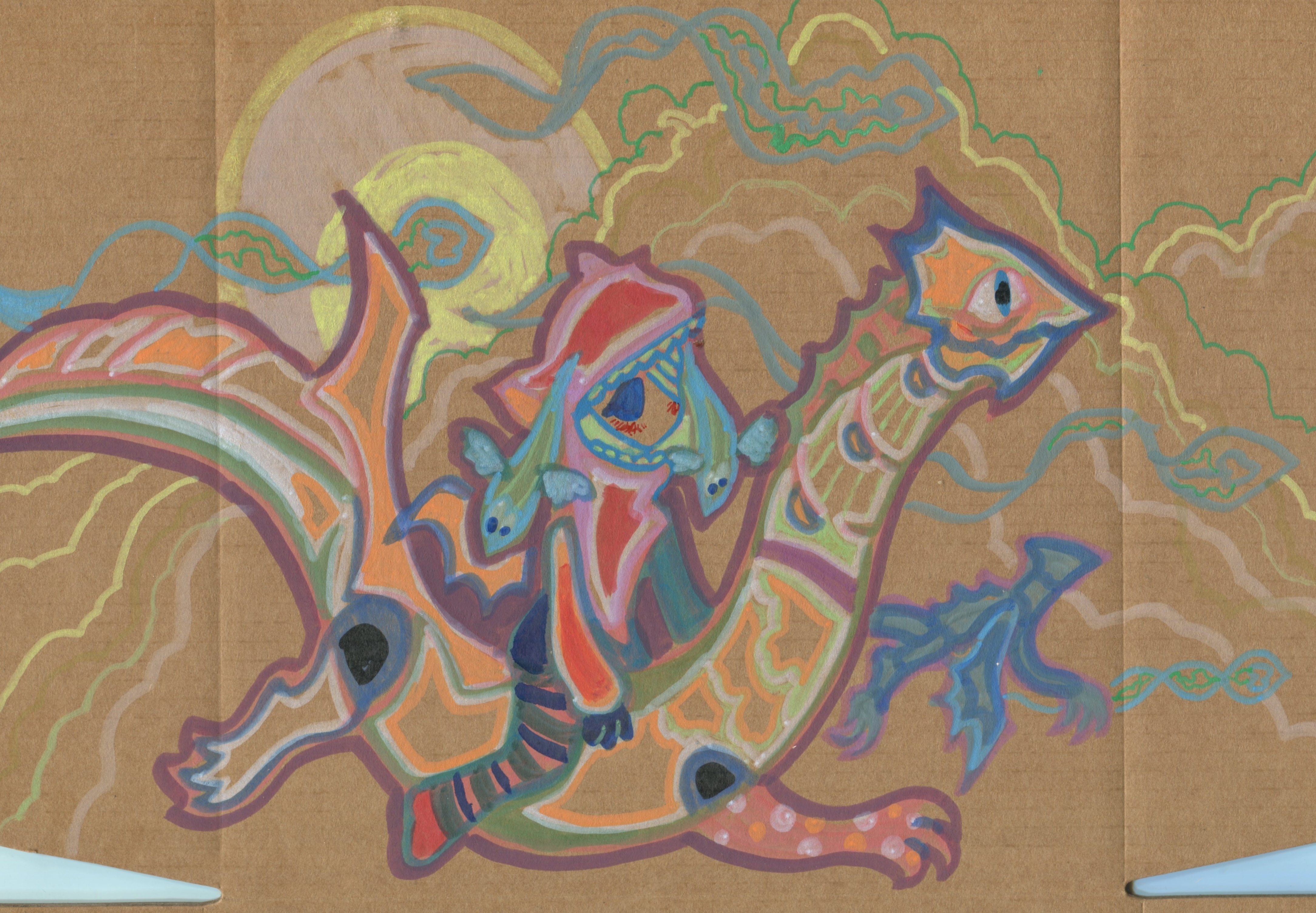人离桌子太远有点画歪了 