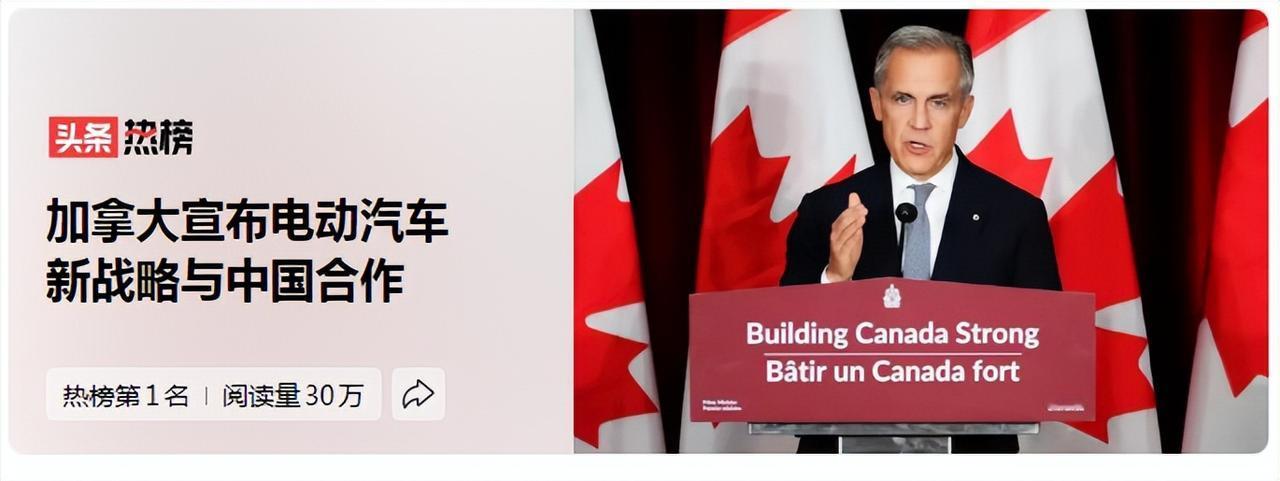 加拿大有新战略了，在电动汽车领域和中国合作，希望加拿大能成为世界电动汽车领域的领