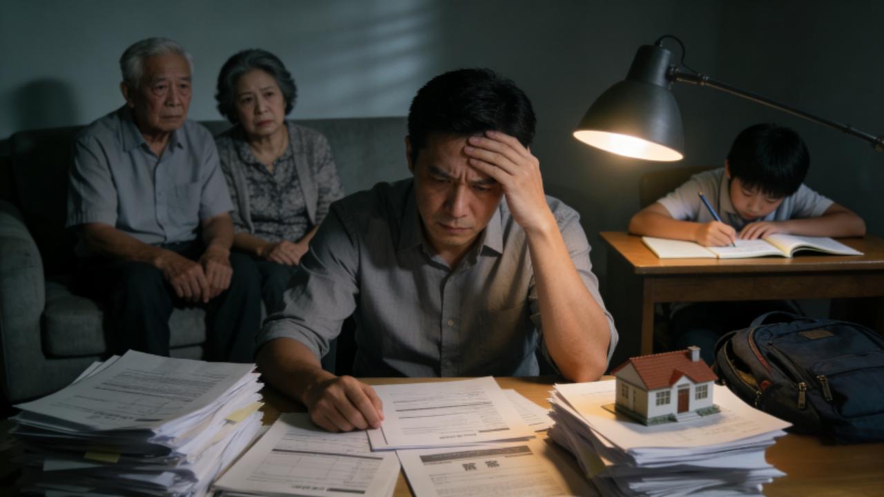 你觉得中年人的压力主要来自哪里中年人的压力源于多重责任的交织裹挟：上要照料年迈父