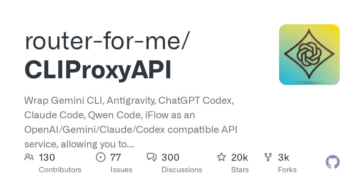 CLIProxyAPI 是一款专为命令行工具设计的代理服务器，提供与 OpenA