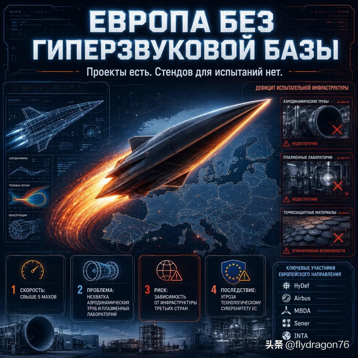 🇪🇺 欧洲正加速投身于高超音速武器的竞赛之中，但却面临着一道根本性的障碍：尽