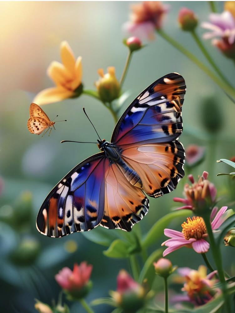 下联：蕊明彩蝶忙。