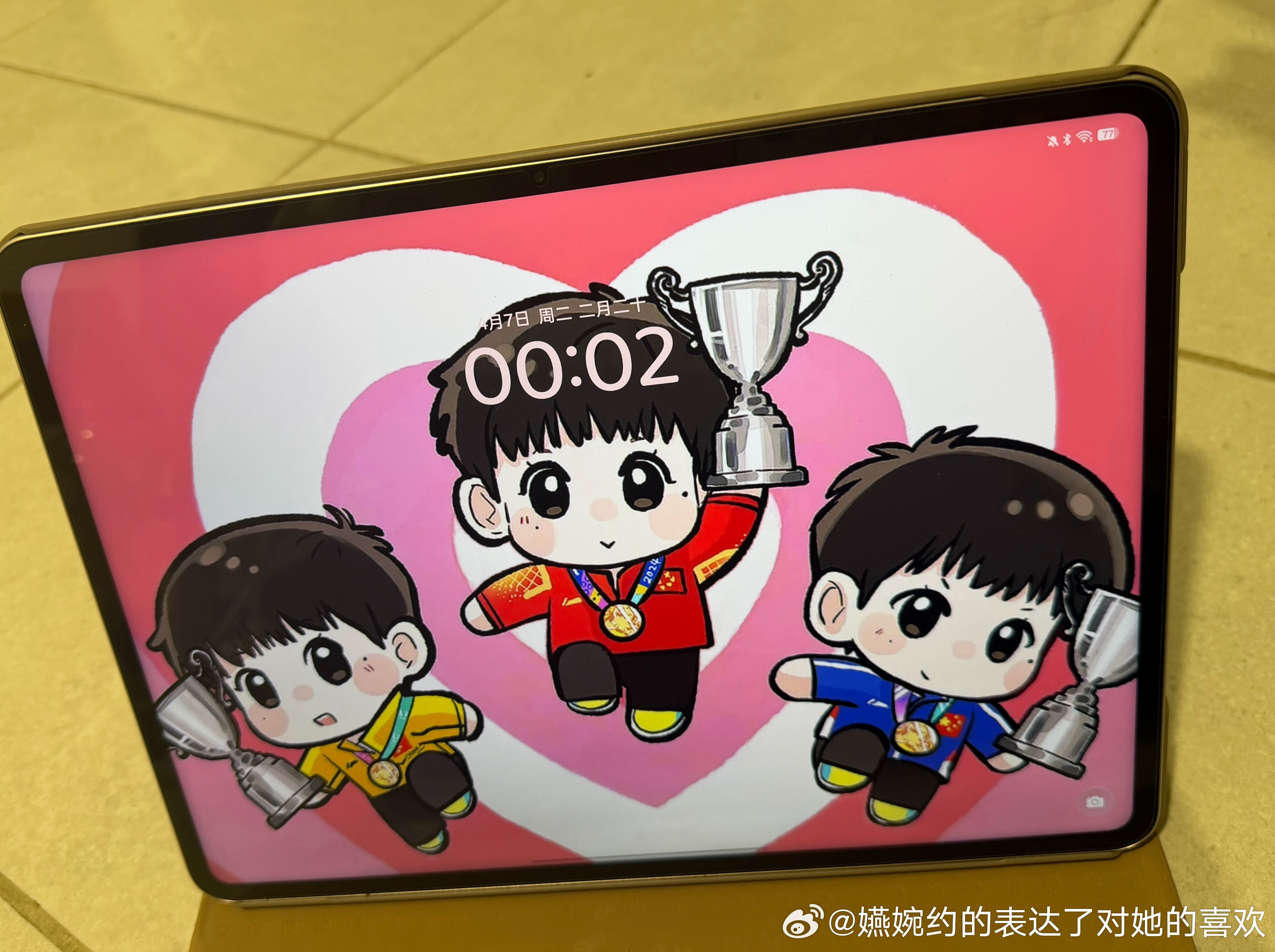 横着看萌竖着看萌左边看萌右边看萌，打开屏幕就看到好幸福吖☺️孙颖莎