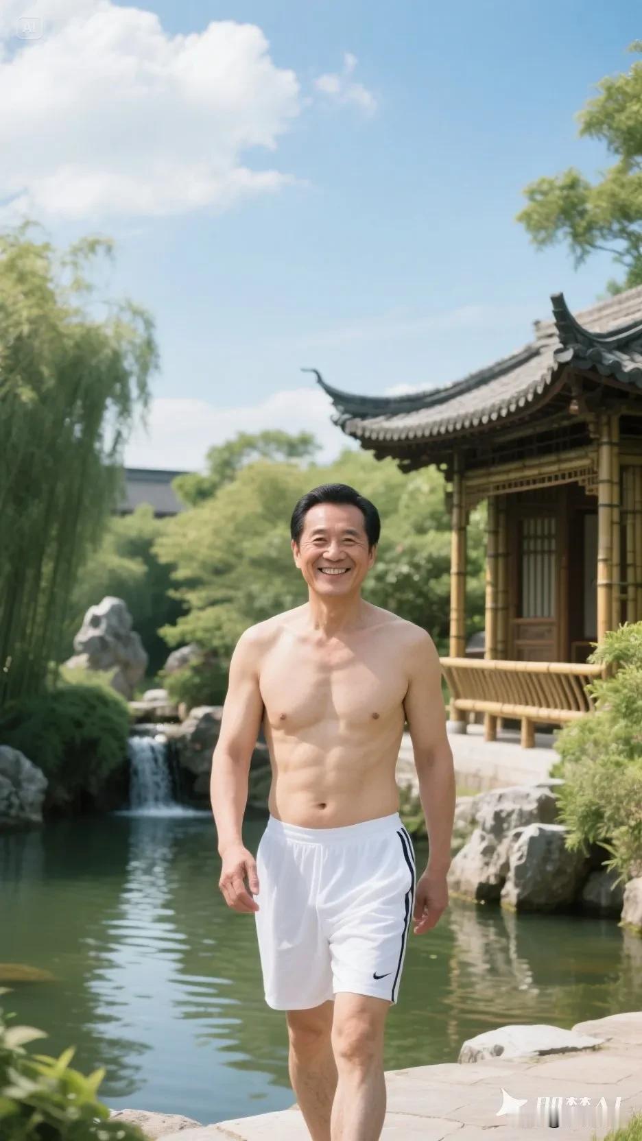 近水楼台小溪泉，悠然自得其乐甜