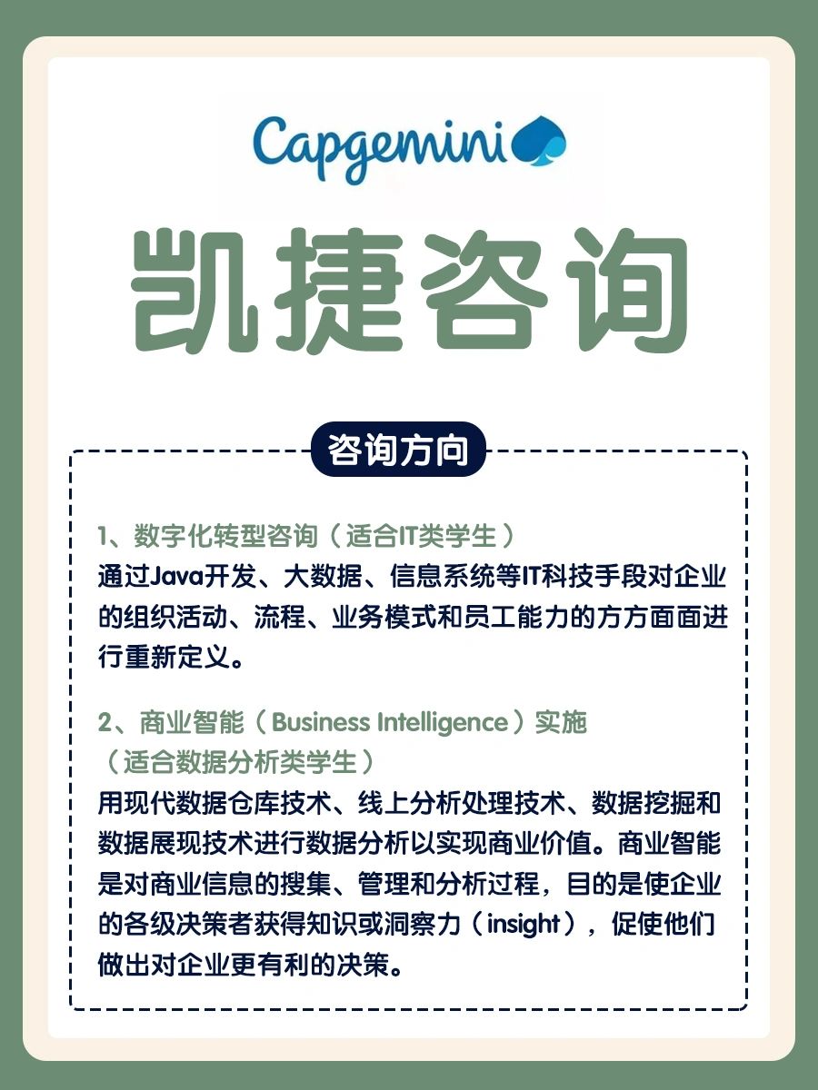 🔥【寒假实习】凯捷招募实习生啦~