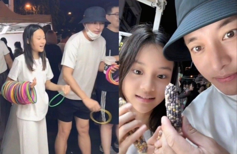 贾乃亮与馨儿在三亚夜市大快朵颐，笑声连连。两父女漫步街头，满眼尽是幸福的色彩。他