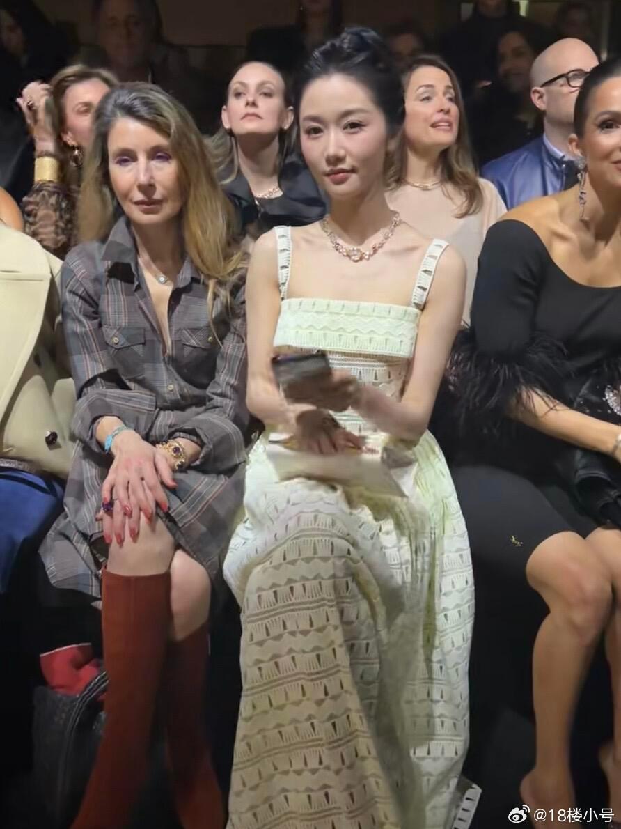 曝岳雨婷为看秀豪掷百万岳雨婷ElieSaab头排看秀。事情发展到如今这个地步，争