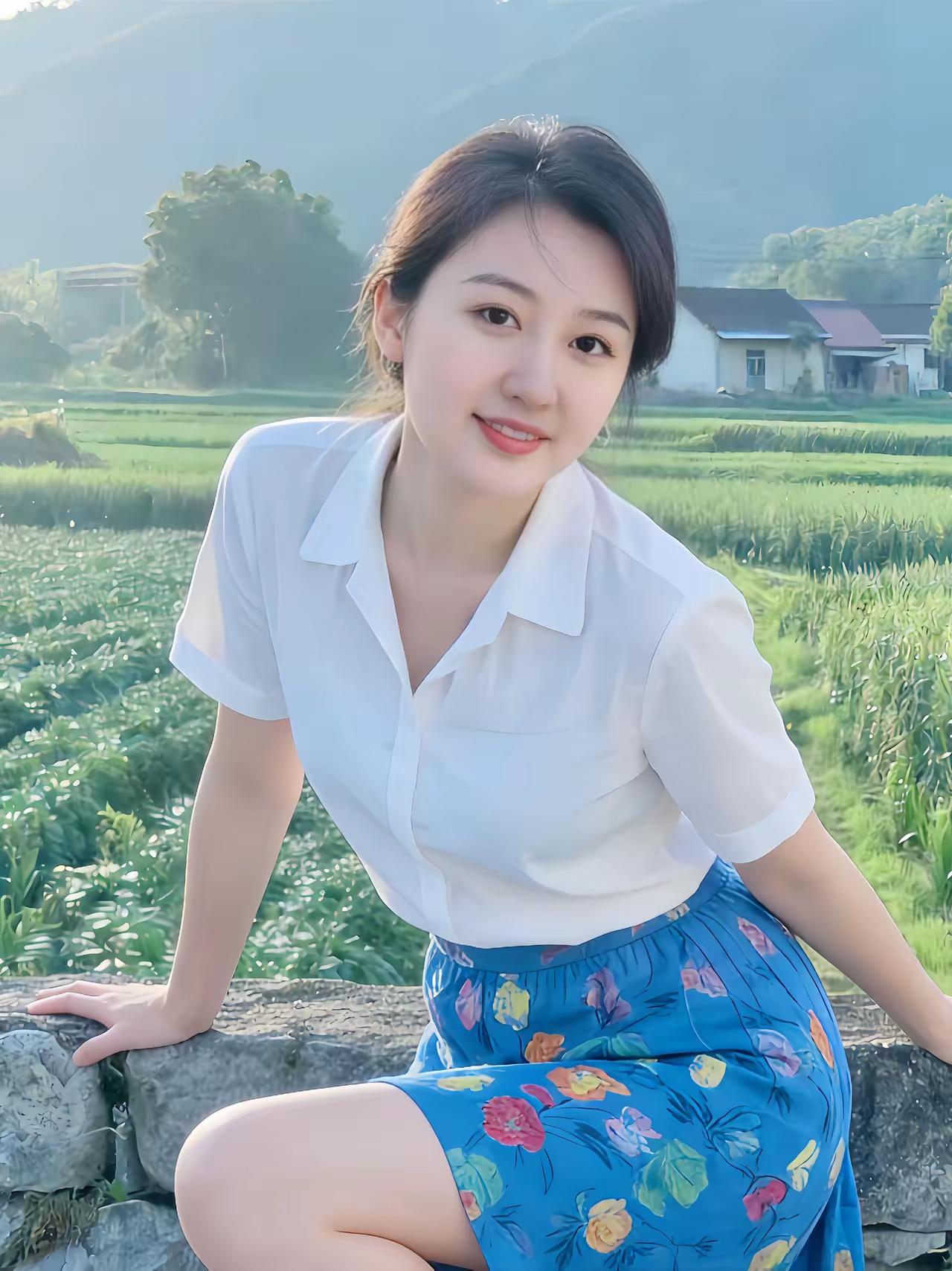 农村姑娘漂亮到这个程度，还有人敢说她不如城市美女得体精致吧？
其实美从来不分农村