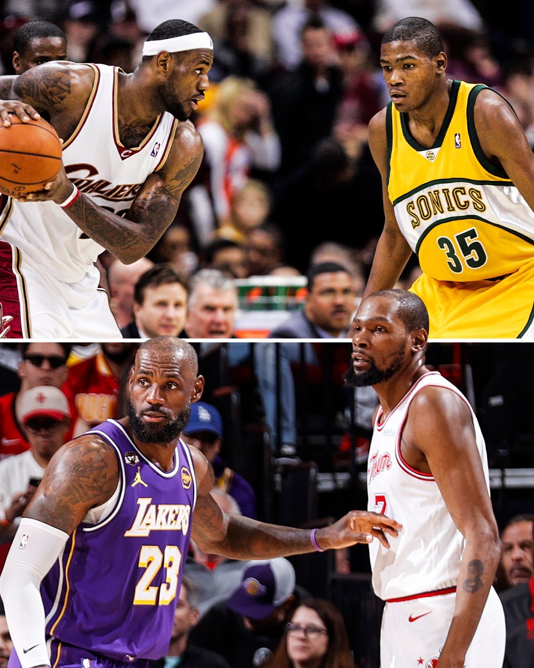 不知道还能看到这俩人的对决还会有多长时间🥲詹姆斯杜兰特NBA