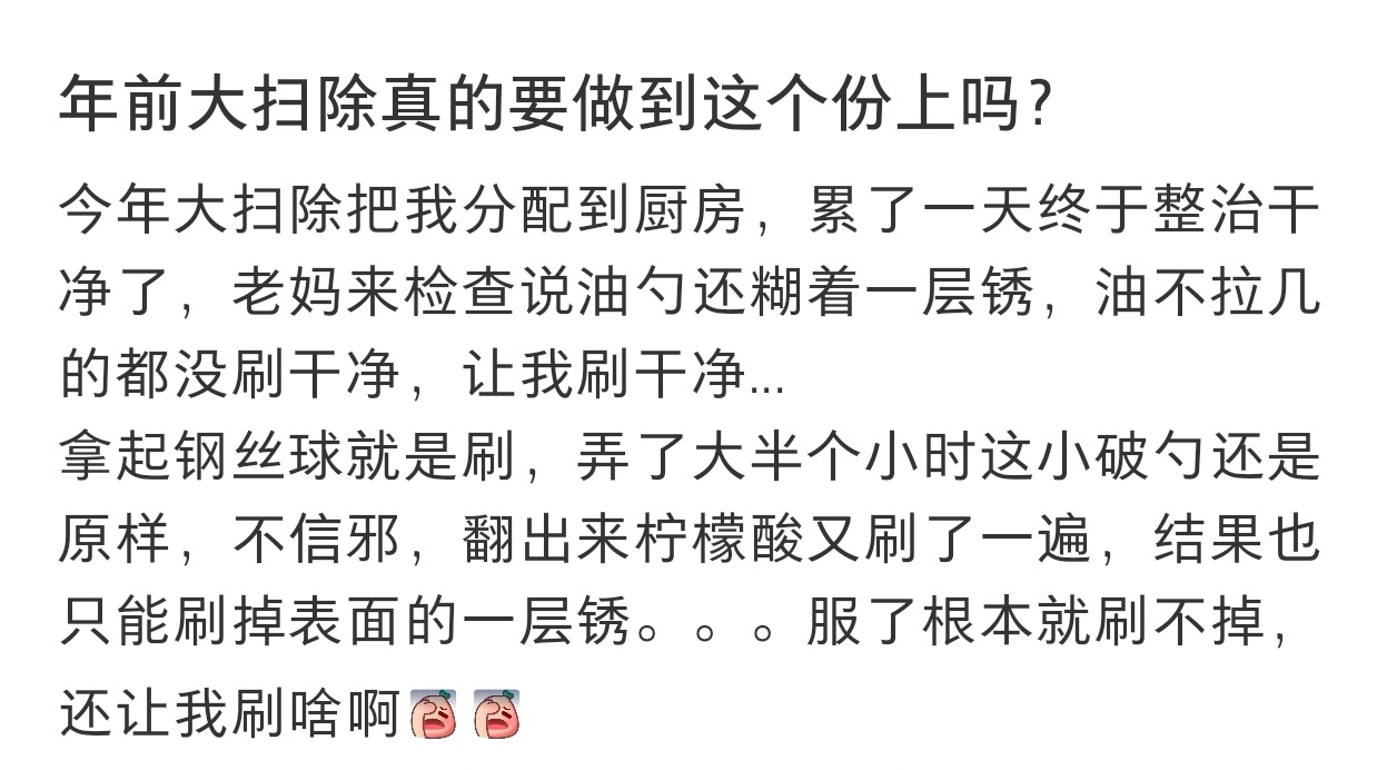 年前大扫除真的要做到这个份上吗 年前大扫除真的要做到这个份上吗 