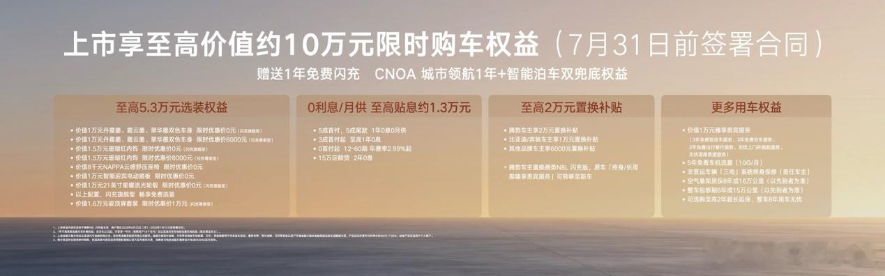 腾势N8L闪充版 易三方安全领衔，腾势N8L闪充版全方位守护你和家人6月23日，