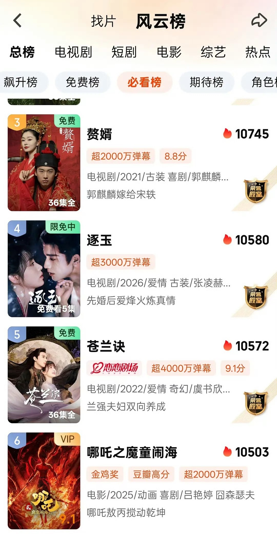 张凌赫的《逐玉》已经超过王鹤棣和虞书欣的《苍兰诀》了，体感这两部戏哪部更爆？张凌