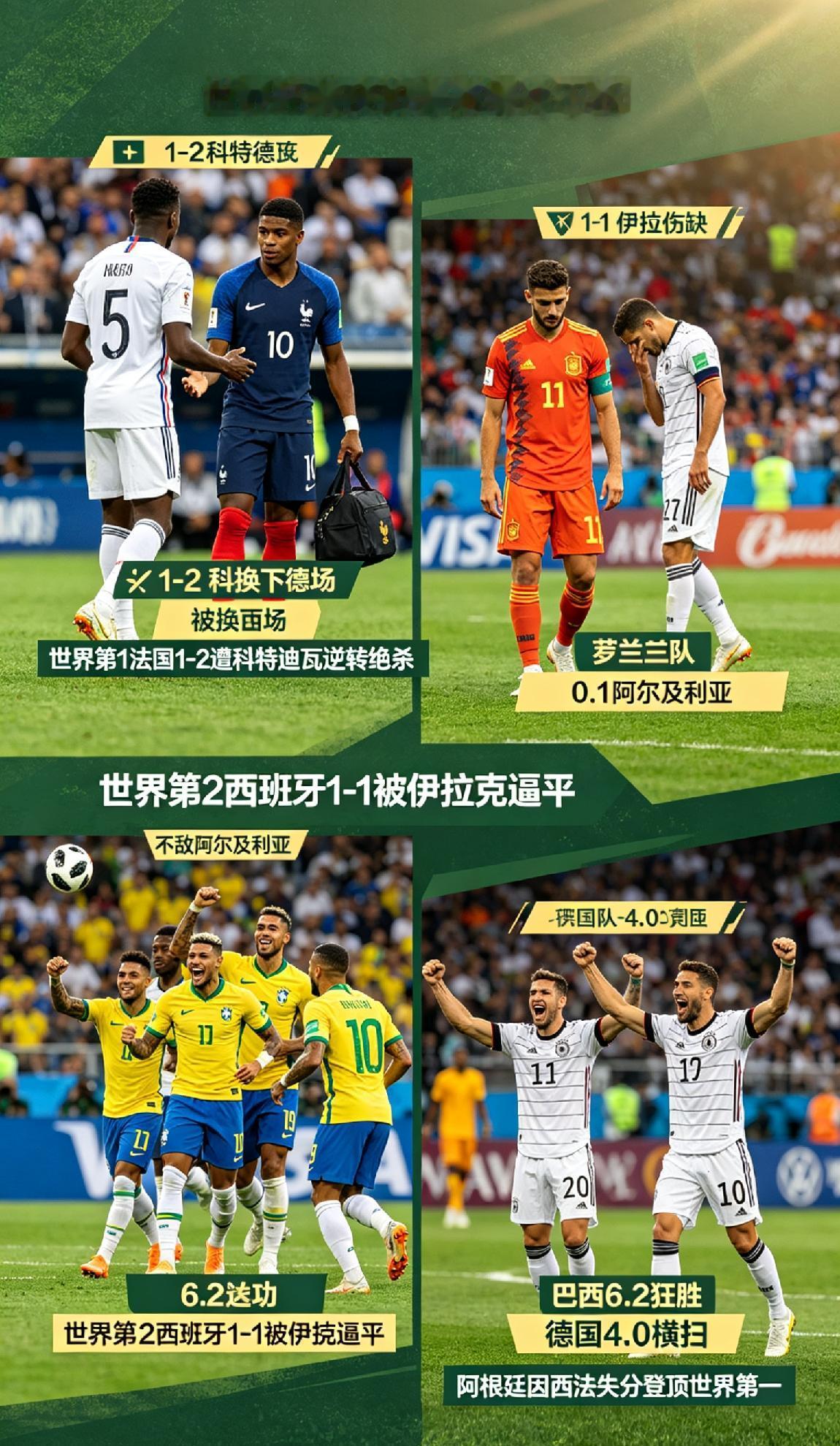 世界杯前夜热身赛爆冷不断！世界第1法国1-2遭科特迪瓦逆转绝杀，半场换下姆巴佩等
