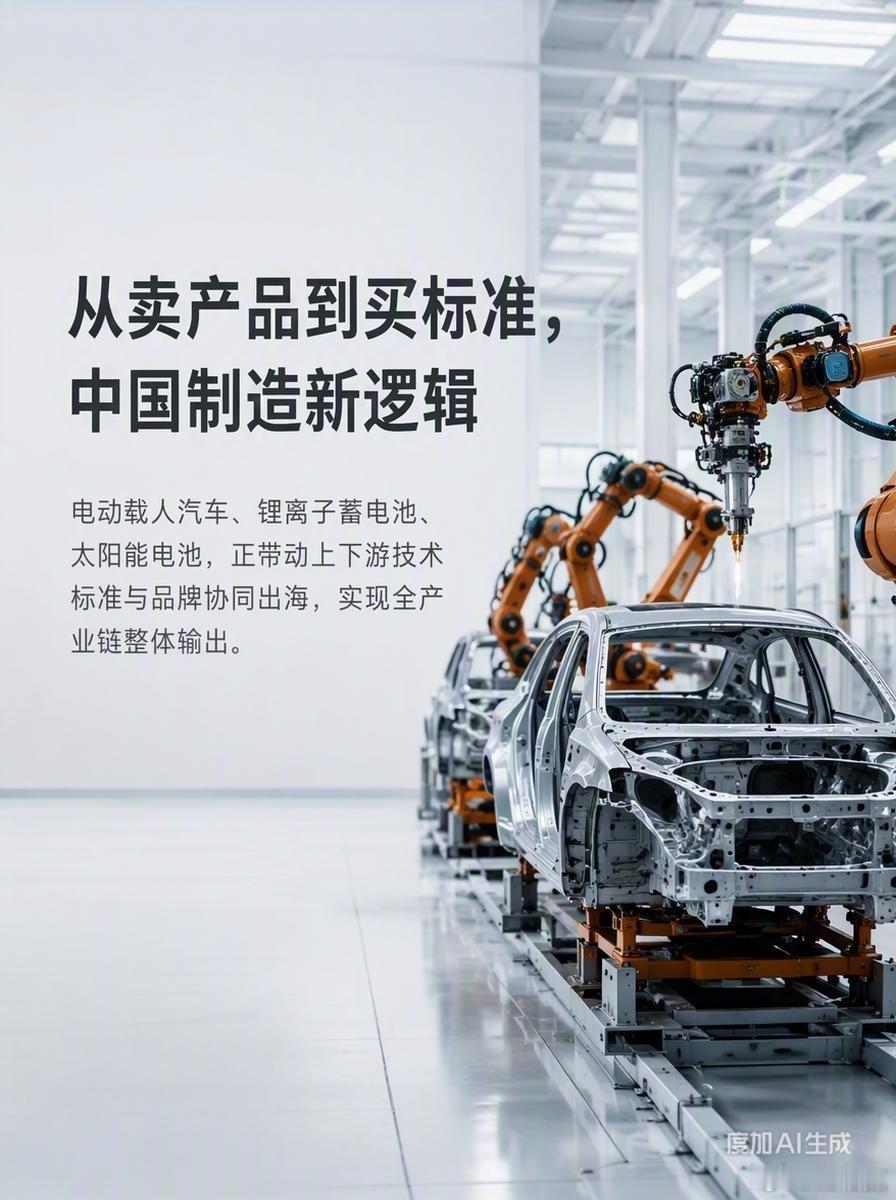 中国“新新三样”出海，不只是卖产品，更在输出标准。电动载人汽车、锂离子蓄电池、太