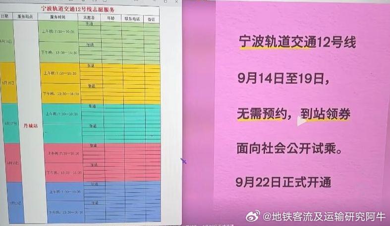 宁波地铁12号线 谍报：宁波地铁12号线或9.22开通！？ ​​​