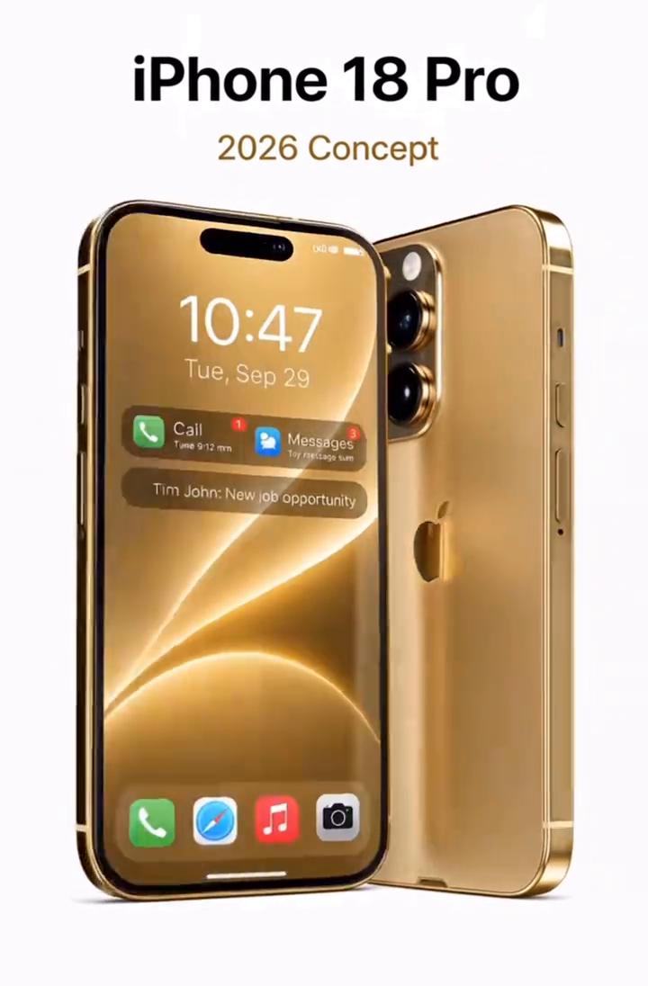 iPhone 18 Pro2026 Concept。
Tim John：New 