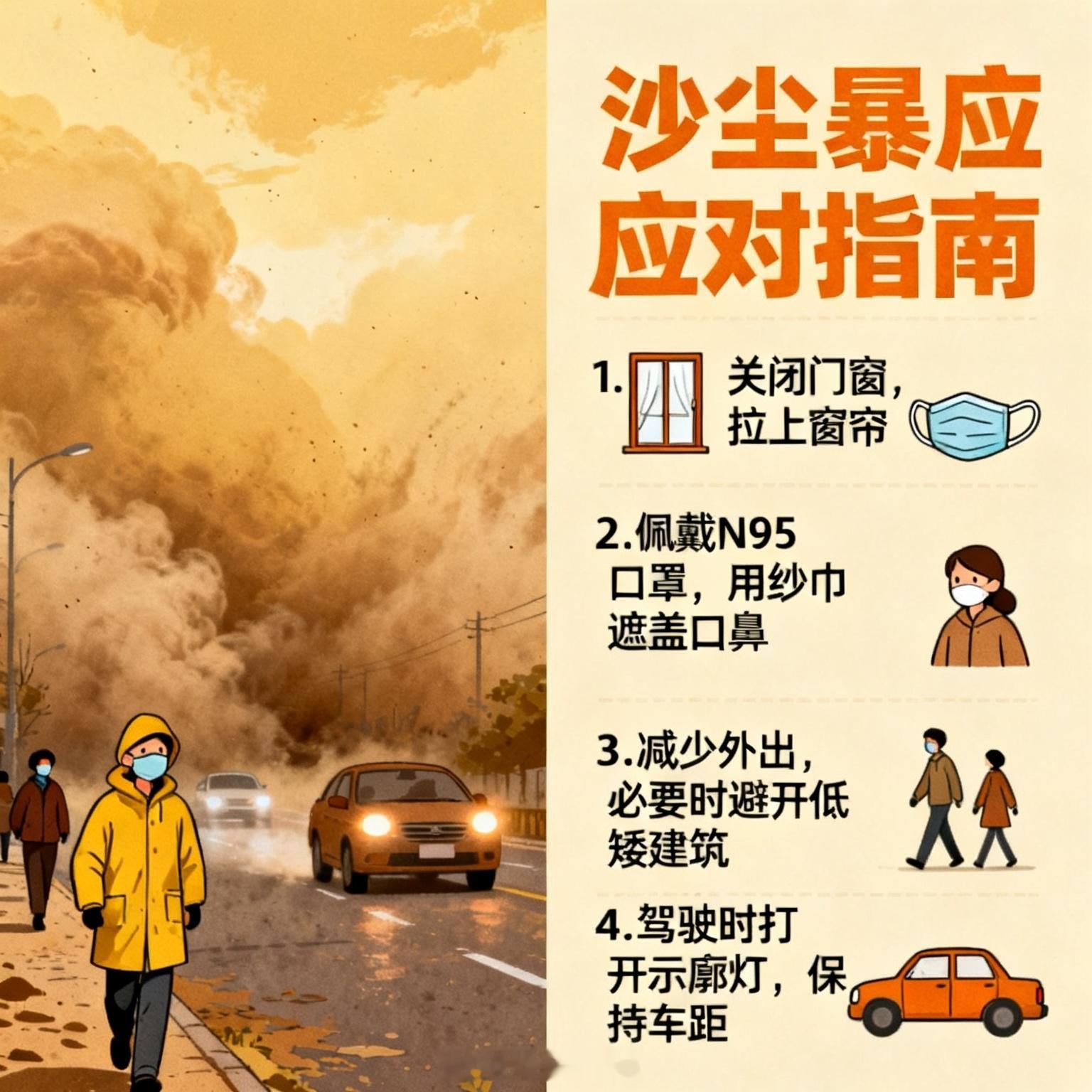 哈尔滨沙尘暴怎么这么厉害啊？太恐怖了！面对沙尘暴需要注意，关门关窗，佩戴N95，