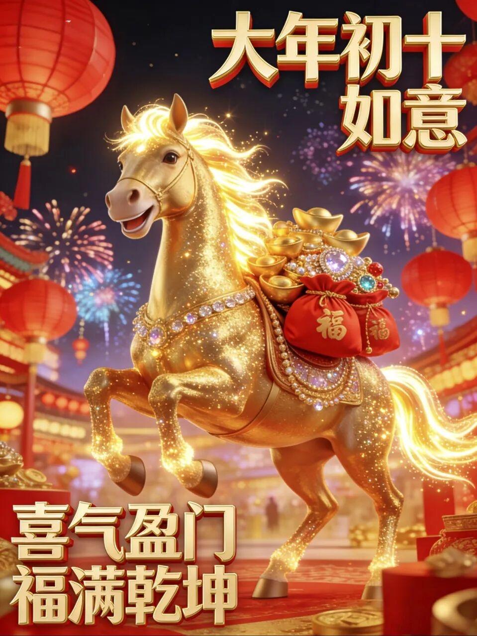 正月初十，十全十美圆满日！愿你的事业十拿九稳，扶摇直上；愿你的生活十分惬意，岁月